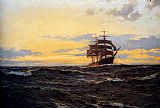 Montague Dawson Famous Paintings - Evening Shadows